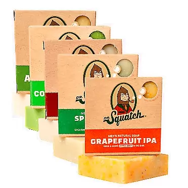 Dr. Squatch Men's Soap Variety Pack – Manly Scent Bar Soaps: Alpine Sage, Spearmint Basil, Cool Fresh Aloe, Bay Rum, Grapefruit IPA – Handmade with Organic Oils in USA (5 Bars) #3 Dr. Squatch Favorites 5 Ounce (Pack of 5)