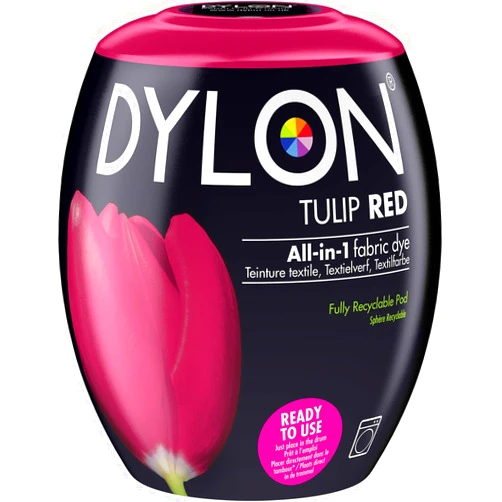 Dylon Washing Fabric Clothes Soft Furnishings Machine Dye Pod 350g 36 Tulip Red, 350 g (Pack of 1), 12 Ounce
