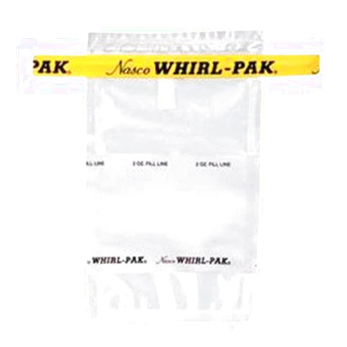 Nasco Whirl-Pak B01064WA Write-On Bag, 12.5cm L x 7.5cm W, 0.057mm Thickness, 58ml Capacity (Box of 500)