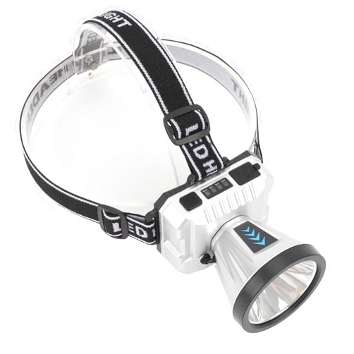 Alomejor High Power Headlamp Rechargeable Super Bright LED Adjustable Angle Portable Outdoor for Camping Fishing