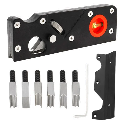 Omninmo Chamfer Plane with Auxiliary Locator, Woodworking Hand Planer for Quick Edge Planing and radian Corner Plane Trimming, Hand Chamfering Planer for Professional Woodworkers