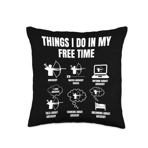 Tagesplan Bogenschütze Bogensport Geschenke & Co. Bow Things Die In Meine Freizeit Mache Archery Throw Pillow