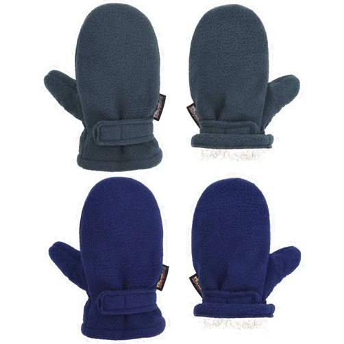Reyow Toddler Mittens Baby Boy Girls Winter Warm Mittens Kids Easy-On Sherpa Fleece Lined Mittens Snow Infant Gloves 2 Pairs