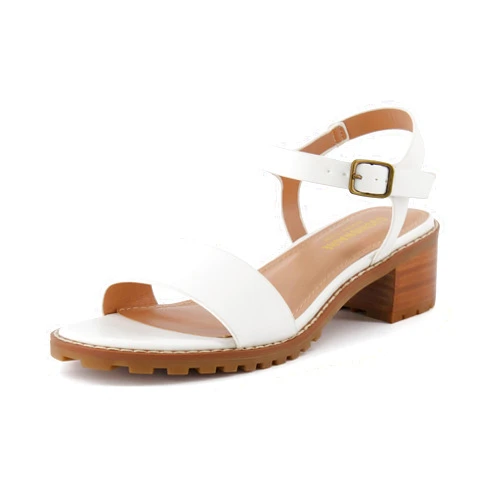 CUSHIONAIRE Flynn one band block heel sandal +Memory Foam, Wide Widths Available