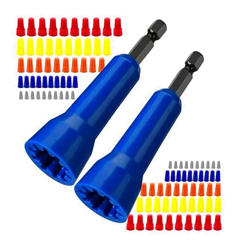 ARIOU Wire Winder for Drill, 102 Wire Winder Drill Attachment, Sleeve Set Wire Twisterr, Wire Twisting Drill Bit Set Aluminum Alloy Wire Winding Tool for Electrician