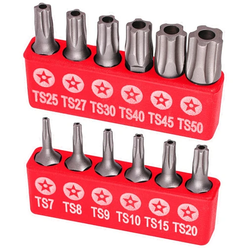RamPro Torx Plus 5-Point Tamper-Proof Security Bits - 12Pc Torx Star 5 Point, Security Tamper Proof, Driver Bit Set TS7,8,9,10,15,20,25,27,30,40,45,50 Multifunction Damage/Shear Resistant Torque Kit