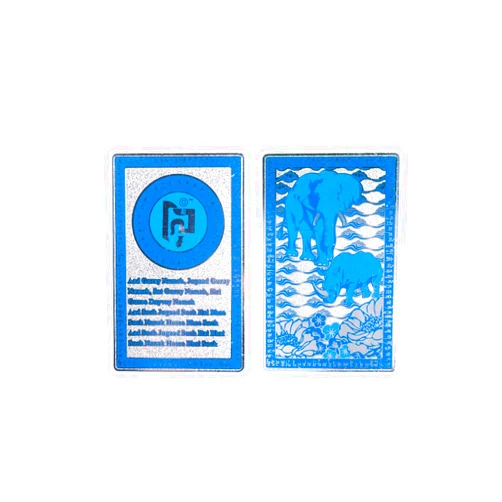DMtse Feng Shui Blue Rhino Elephant Anti Burglary Deceived Talisman Card