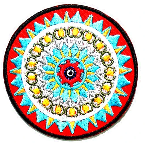 NiPitShop Flowers Buddha Patch Nipitshop Patches Beautiful Lotus Buddhist Trance aum om Yoga Retro Boho Hippie Patch Embroidered DIY Patches Cute Applique Sew Iron on Kids Craft Patch for Bags Jackets Jeans Clothes (Buddha1)