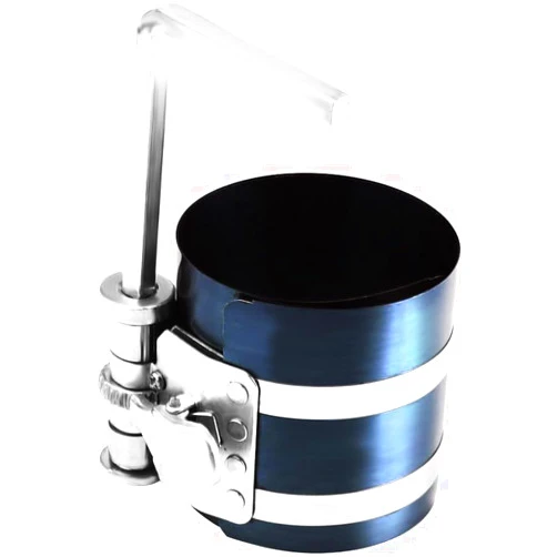 DEDC 3 inch Piston Ring Compressor Tool, Adjustable Ratchet Piston Installation Tool Removal Tool Installation Compressing Capacity 2 to 6.9 Inch
