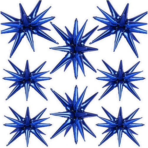 Wrbin 8 Pcs Navy Blue Star Balloons, 27/22 inch Explosion Foil Balloons for Birthday, Baby Shower, Wedding, Backdrop, Anniversary, Graduation Party Decorations (Navy Blue)