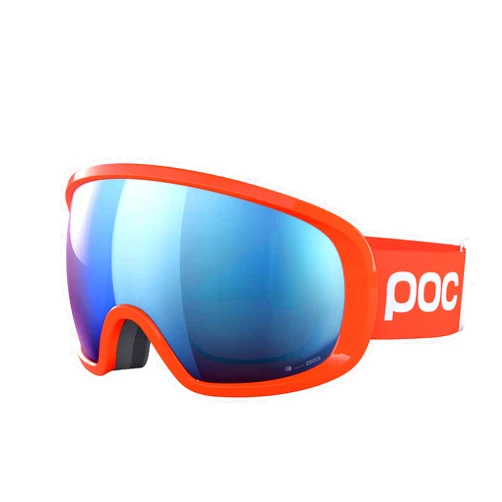 POC, Fovea Clarity Comp Goggles for Skiing and Snowboarding, Fluorescent Orange/Spektris Blue, One Size