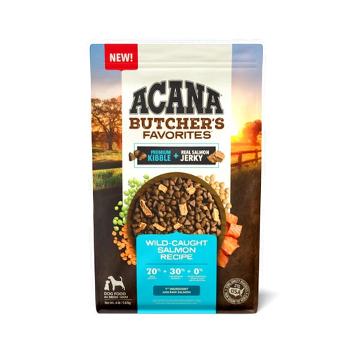 ACANA Butcher's Favorites Dry Dog Food, Wild-Caught Salmon Recipe, Fish Dog Food, 4lb