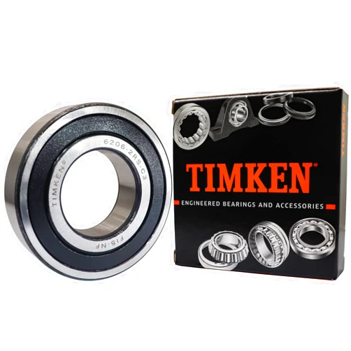 TIMKEN 2PACK TIMKEN 6206-2RSC3 Double Rubber Seal Bearings 30x62x16mm C3 Clearance Pre-Lubricated and Stable Performance and Cost Effective Bearings