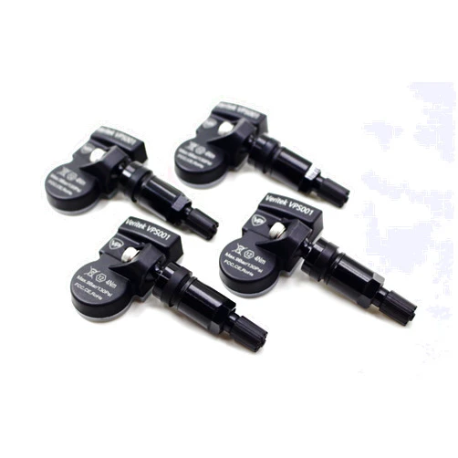 Veritek Performance Set of 4 Veritek VPS001 TPMS 433mhz Tire Pressure Monitor Sensors for Porsche Replaces OE Part # 99760602120 95836166100 95560602100 7PP907275B 7PP907275F w/Black Aluminum Valve Stems