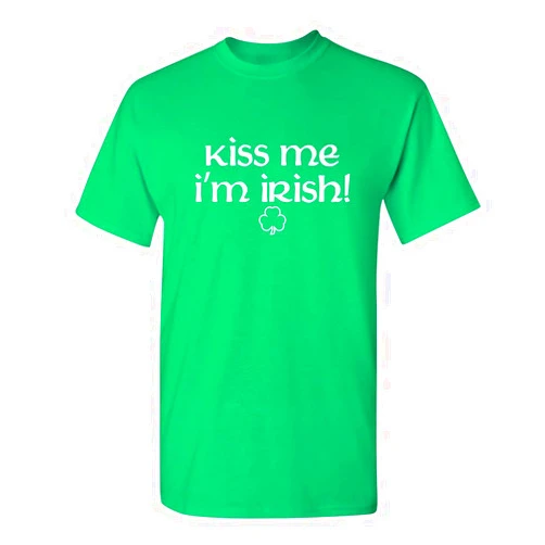 Feelin Good Tees Kiss Me I'm Irish St. Patrick's Day T Shirt | Lucky Shamrock Funny St Patricks Day Shirts | Graphic T Shirts for Men & Women