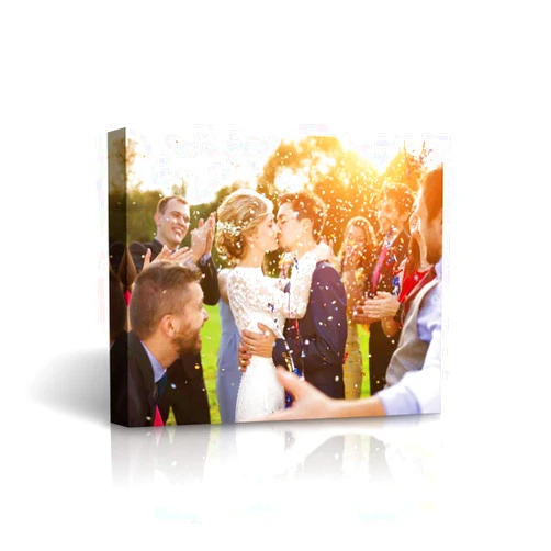 SIGNLEADER Canvas Prints with Your Wedding Photos, Personalized Canvas Wall Art, Romantic Moment Canvas Pictures Custom Wall Art - 20x16 inches