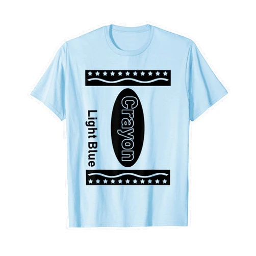TH Crayon Box Halloween Group Matching Costume Funny Light Blue Crayon Halloween Matching Group Costumes T-Shirt
