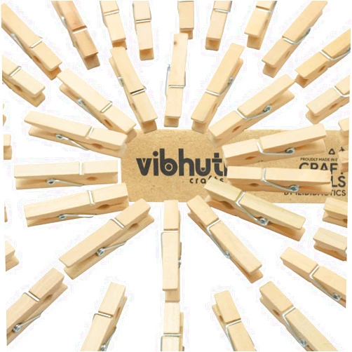 IEIDidactics™ 2 Inch Wood Pegs (Pack of 60) - Ideal for DIY Activities, Party Decorations, Hobby Crafts, Scrapbooking and Moreen Pegs