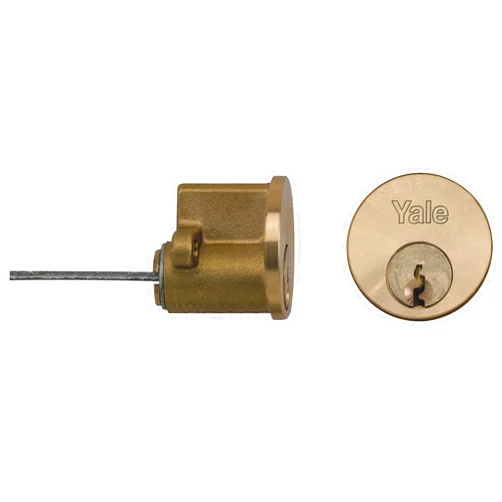 Yale Replacement Rim Cylinder, 6 Keys Provided, P-Polished Brass, Suitable for 38-57 mm Doors