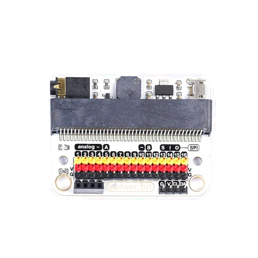 EF ELECFREAKS microbit Sensor:bit 3v Expansion Board Mini Micro:bit Breakout Board with 16 GVS Interface Integrated Buzzer and Audio Jack Adapter Shield IO IIC Ports with Building Jack