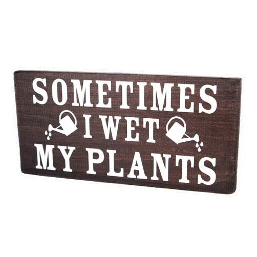 Bella Rosa Home Sometimes I wet my plants - Garden Decor for Outside - Garden Gifts and Decorations for Gardeners - Plant Lovers Art for Women