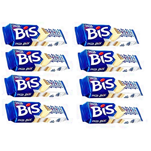 Lacta BIS Lacta Chocolate Branco Caixa c/ 20 unidades 126g - 8 Pack | White Chocolate Box w/ 20 units 4.4 oz - 8 Pack