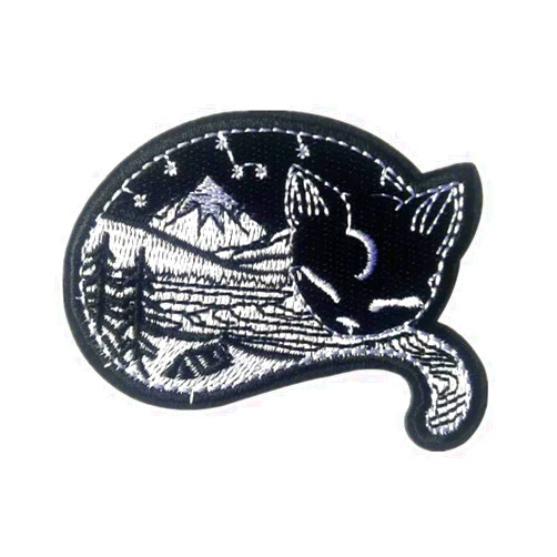 SUNMOVE 1PC Nature in Cat Iron On Sew On Patch Badge for Jacket Jean Hat Applique Craft