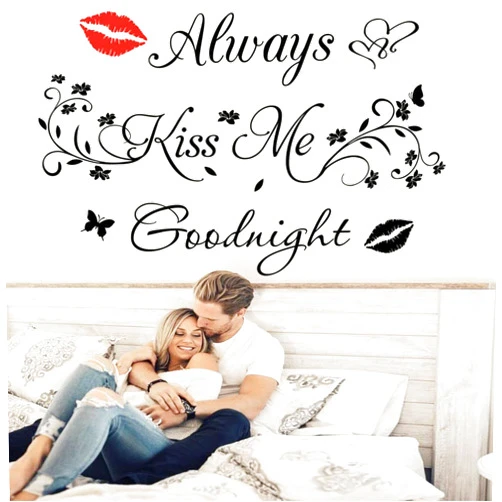 Datesno Aeways Kiss Me Goodnight Wall Stickers Decals Wall Decor Home Decorations