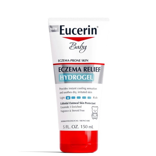 Eucerin Baby Eczema Relief Hydrogel for Dry, Itchy, Eczema-Prone Skin, Fragrance Free and Steroid Free Body Moisturizer for Dry Skin, 5 Fl Oz Tube