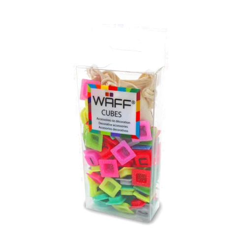 WAFF Refill Cubes Glitter Letters - Waff Accessories - 100 Letters to Personalize Your Waff Objects and Notebooks