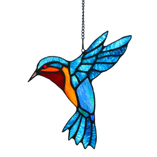 Alivagar Stained Glass Bird Window Hangings SunCatcher, 9