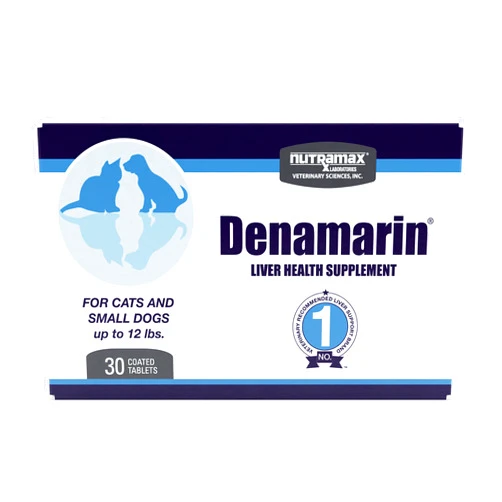 Nutramax Laboratories Denamarin Liver Health Supplement for Small Dogs and Cats - With S-Adenosylmethionine (SAMe) and Silybin, 30 Tablets