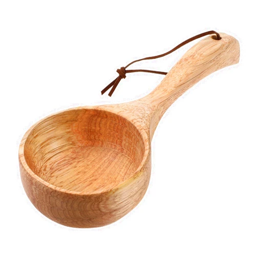 Salbsever Wood Scoop Bath Salt Scoop Wooden Kitchen Scoop Rice Spoon Multipurpose Large Solid Wood Water Spoon Scoops for Canisters Flour Scoop 8 Inch Soup Scoop Round Serving Soup for Cooking Stirring