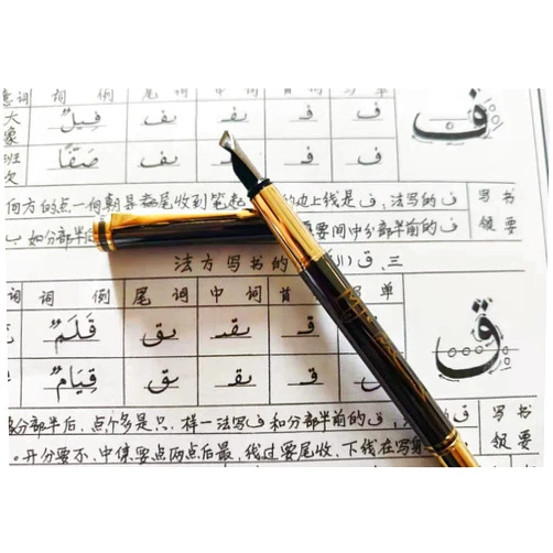 SSrise Metal fountain pen gothic art pen Arabic Persian calligraphy Multi-functional nib (Line width: 4mm)