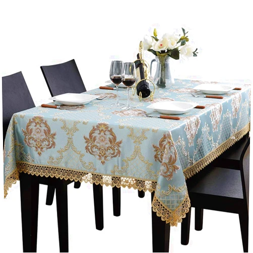 Vvlo Stylish Simplicity European Tablecloth Fabric Rectangular Table Cloth Coffee Table Cloth Lace Square Rectangular Tablecloth Little (Size : 8585cm)