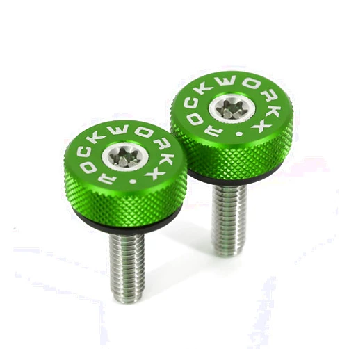 ROCKWORKX Bronco 6G Billet Aluminum Hardtop Fastener/Thumb Screw, Torx T40 Head Compatible with Bronco 6G-Door 2 Door (2 Pack). (Green)