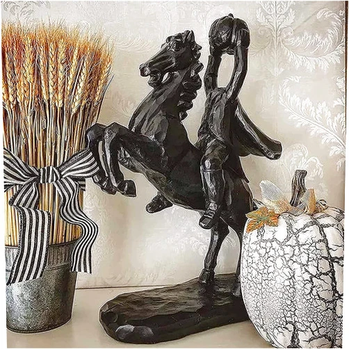 SIgfta Sleepy Hollow Headless Horseman Statue - Rare Black Halloween Home Decor
