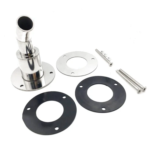 Generic ALLMOST Thru Hull Exhaust Skin,316 Stainless Steel Thru Hull Exhaust Fittings for 24mm Tube Pipe Socket Hardware, Diesel Parking Marine Heaters