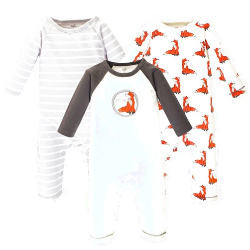 Hudson Baby Touched by Nature Baby Girls' Organic Cotton Coveralls