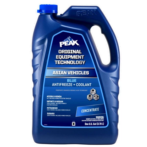 PEAK OET Extended Life Blue Concentrate Antifreeze/Coolant for Asian Vehicles, 1 Gal.
