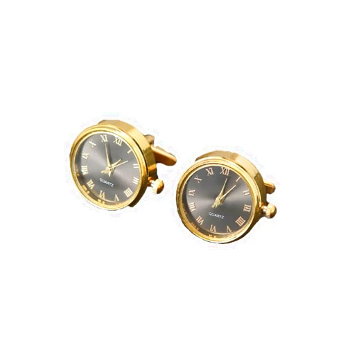 Firbngc Men's Cuff Links Clock Cufflinks Watches Cufflinks Gold Cuff Link Classic French Business Shirt Accessories for Fashion Men Father's Day Lover Friends Birthdays Wedding Anniversaries Christmas