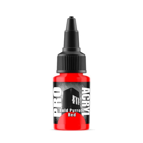 Monument Hobbies PRO Acryl 22ml Acrylic Miniature Paint - Bold Pyrrole Red