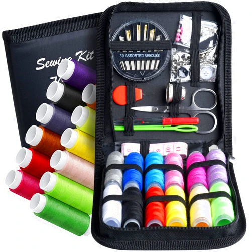 Marcoon Sewing Kit, Zipper Portable Mini Sewing Kits for Adults, Kids, Traveler, Beginner, Emergency, Family Repair, Sewing Supplies with 12 Color Thread, Scissors, Needles, Tape Measure and Other Accessories