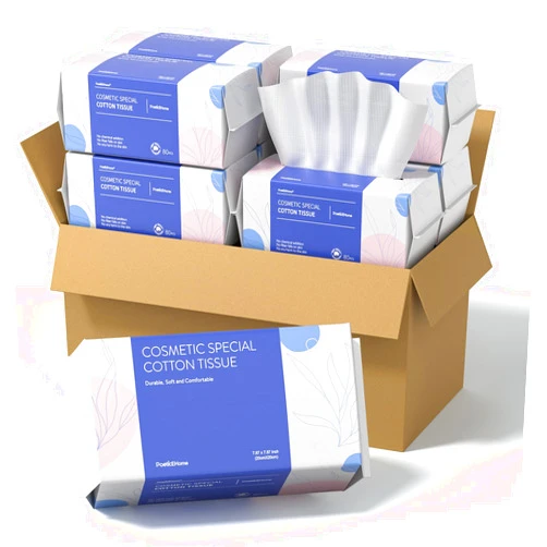 PoeticEHome Soft Face Towel - Extra Thick Cotton Tissue Biodegradable | Disposable Dry Wipes for Facial Cleansing & Makeup Removing