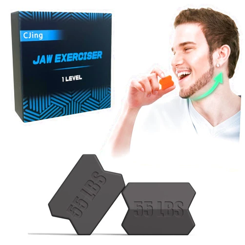 CJing Jawline Exerciser for Men & Women – Silicone Jaw Exerciser Tablets – Powerful Jaw Trainer for Beginner, Intermediate & Advanced Users