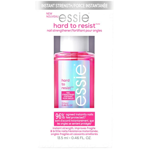 essie Nail Care, 8-Free Vegan, Hard To Resist Nail Strengthener, Glow and Shine, pink tint, 0.46 fl oz