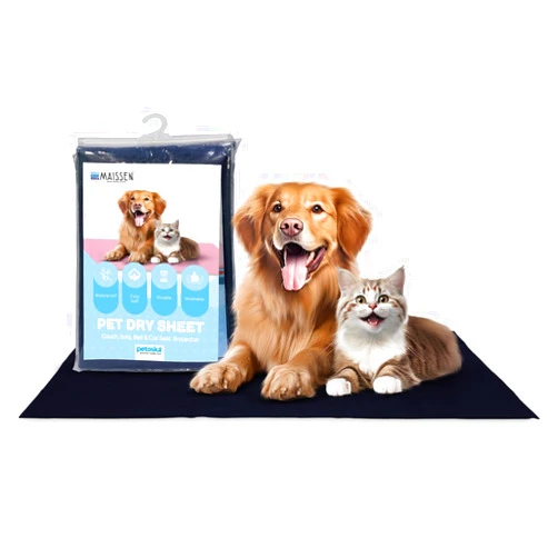Maissen Pet Dry Sheet - Dark Blue, Medium (100cm x 70cm)