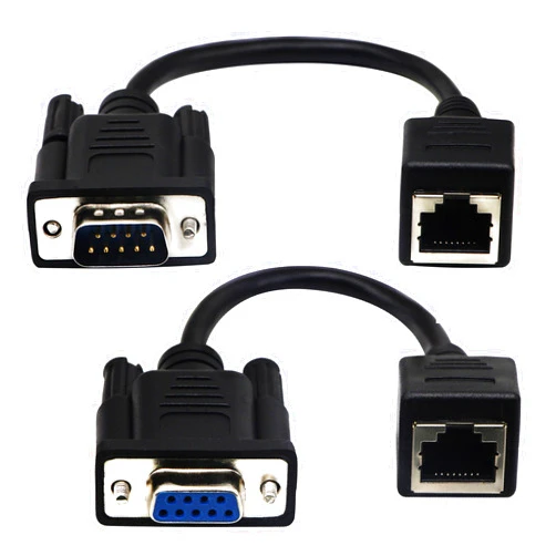 zdyCGTime RJ45 to RS232 Cable, DB9 9-Pin Serial Port Female&Male to RJ45 Female Cat5/6 Ethernet LAN Console（15CM/6Inch） 2Pack