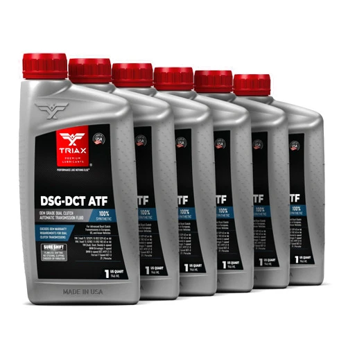 TRIAX DSG-DCT ATF - Full Synthetic Dual Clutch Automatic Transmission Fluid - OEM Grade, Lifetime Fill, Sure-Shift - Compatible with Direct Shift Gearbox and Dual Clutch Transmissions (6 Quart Case)
