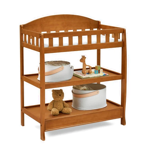Delta Children Infant Changing Table with Pad, Chestnut